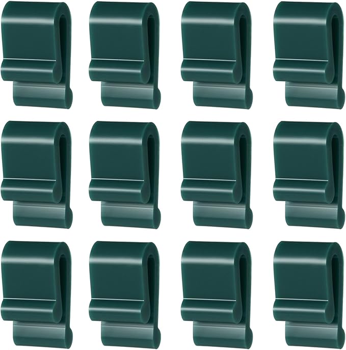 12pcs Dutch Oven Lid Protector Clips, Cookware Protectors for Stacking Bumpers Lifter Accessories Silicone Replacement Pan Clips for Stacking Pans and Display of Dutch Oven Pots (Dark Green)