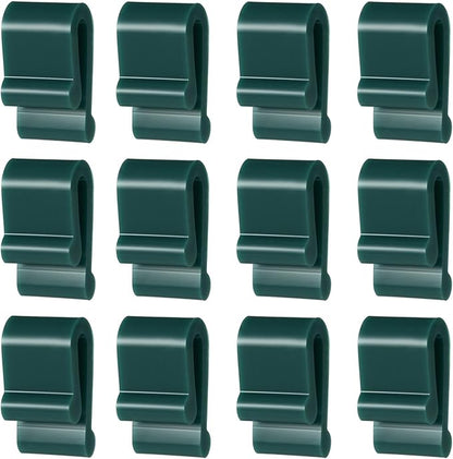 12pcs Dutch Oven Lid Protector Clips, Cookware Protectors for Stacking Bumpers Lifter Accessories Silicone Replacement Pan Clips for Stacking Pans and Display of Dutch Oven Pots (Dark Green)