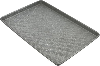 David Burke 15x10 Cookie Sheet – Carbon Steel, PFTE & PFOA Free, Oven Safe, Non-Toxic, Perfect for Baking and Roasting – Gray Speckle