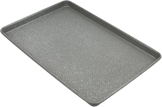 David Burke 15x10 Cookie Sheet – Carbon Steel, PFTE & PFOA Free, Oven Safe, Non-Toxic, Perfect for Baking and Roasting – Gray Speckle