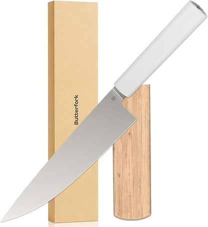 8 Inch Chef Knife, AR-RPM9 Steel & Ergonomic Handle Cooking Knife, Ultra Sharp Professional Kitchen Knife with Oak Sheath, Gift Box for Home Chefs