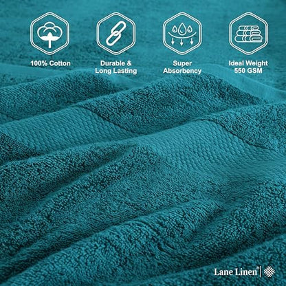 LANE LINEN Bath Sheets 2 Pack Oversized Soft Absorbent - Sea Port
