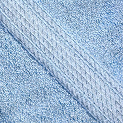 Superior Egyptian Cotton Plush & Absorbent, Face Towel Set of 6, Light Blue