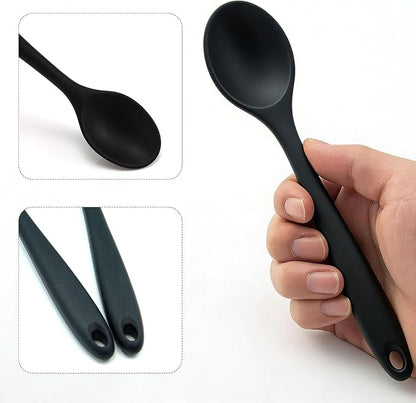 4 Pcs Mini Silicone Spoons 8 Inch Small Spoons,Heat Resistant Spoons the Food Spoon Mini Size Choose Carefully Before Purchasing