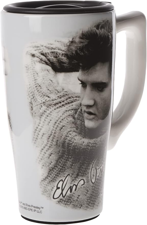 Spoontiques ELVIS LEGEND TRAVEL MUG, 18 ounces