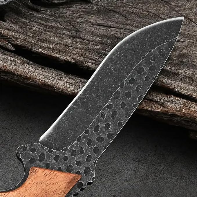 Chef Knife for Meat Cutting,9.2" Stainless Steel Bone Cutting,Sharp and Flexible,Suitable for Processing of Meat,Poultry and Chicken,Meat Cleaver for Kitchen,Camping,Outdoor,BBQ