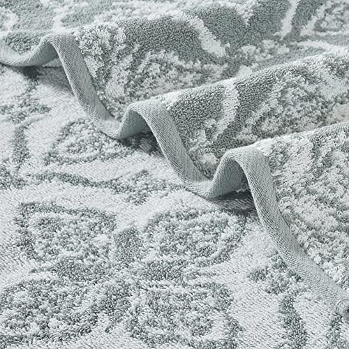 Modern Threads Amaris 6-Piece Reversible Yarn Dyed Jacquard Towel Set - Bath Towels, Hand Towels, & Washcloths - Super Absorbent & Quick Dry - 100% Combed Cotton, Ivy