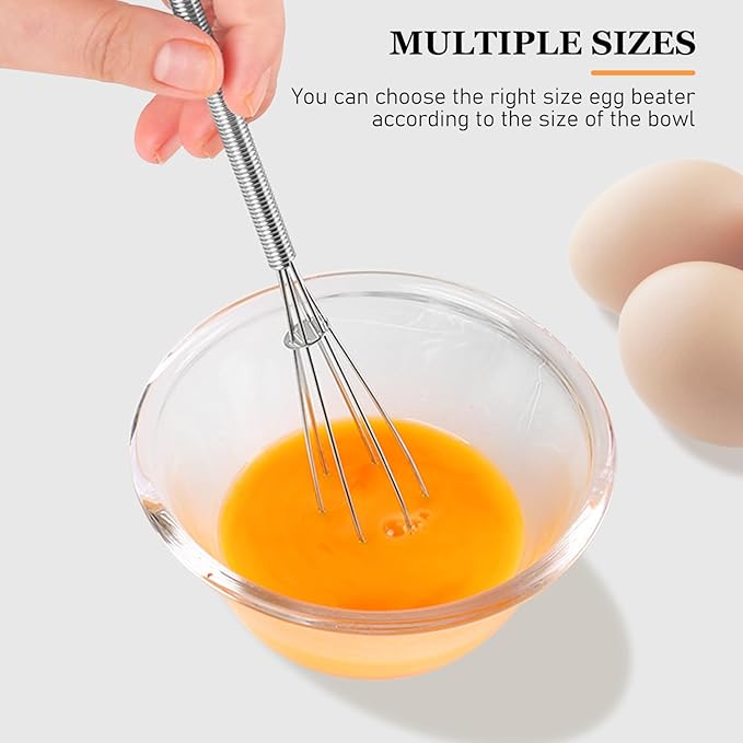 NileHome Mini Whisks Stainless Steel Whisk 7" Kitchen Small Wisk Balloon Wire Tiny Whisks for Cooking, Whisking, Blending, Beating, Stirring