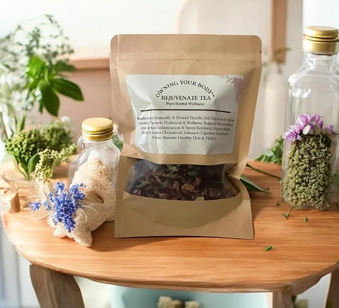 Rejuvenate Herbal Tea – Natural Detox & Energy Boost | Relaxation, Stress Relief & Immune Support | Caffeine-Free Wellness Blend