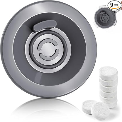 Silicone Espresso Backflush Cleaning Disc 54mm with 8 PCS Cleaning Tablets, Gray Cleaning Kit for Breville BES870XL BES878BSS BES880 BES840XL BES810BSS Espresso Machines