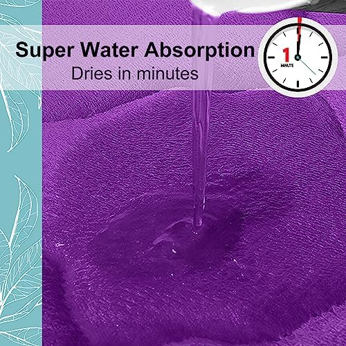 OLANLY Memory Foam Bath Mat Rug 47x17, Ultra Soft Bathroom Rugs, Purple