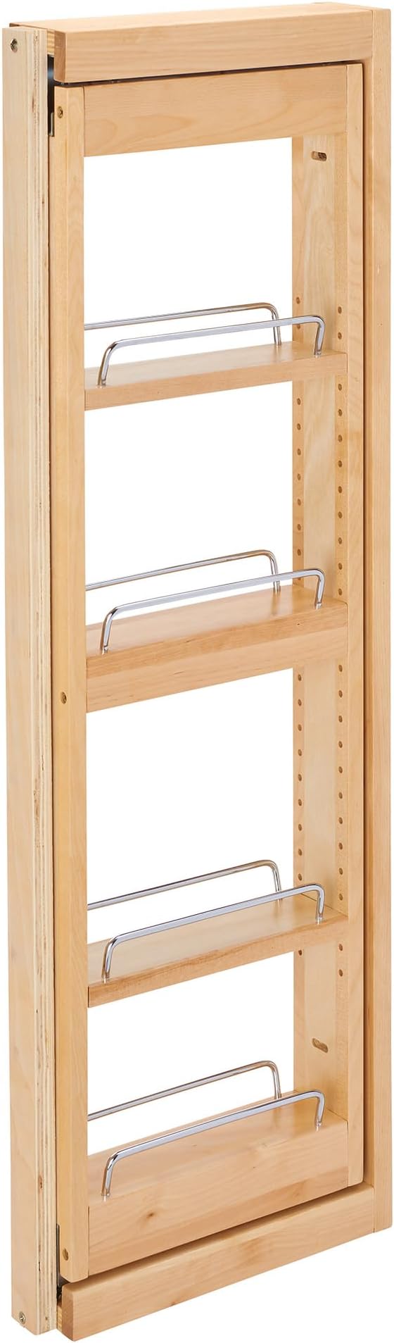 Rev-A-Shelf Kitchen Cabinet Pullout Wall Filler Wooden Organizer Slide Out Pantry Storage w/Soft-Close in Multiple Sizes, 3 x 36 in, 432-WFBBSC36-3C