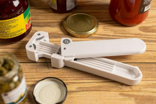 Kuhn Rikon Compact Jar Opener – Easy Grip Adjustable Lid Remover for All Jar Sizes, Ergonomic & Arthritis-Friendly Kitchen Tool, Swiss-Engineered Design