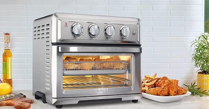 Cuisinart TOA-60 Convection AirFryer Toaster Oven, Premium 1800-Watt Oven with 7-in-1 Functions and Wide Temperature Range, Large Capacity AirFryer with 60-Minute Timer/Auto-Shutoff, Stainless Steel