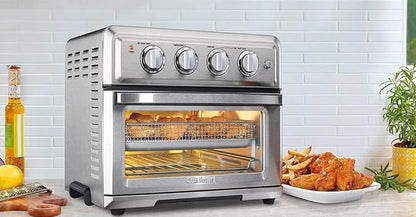 Cuisinart TOA-60 Convection AirFryer Toaster Oven, Premium 1800-Watt Oven with 7-in-1 Functions and Wide Temperature Range, Large Capacity AirFryer with 60-Minute Timer/Auto-Shutoff, Stainless Steel