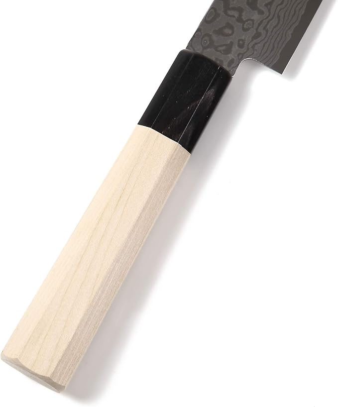 Japanese Sujihiki Knife Damascus ZA18 69 Layer Octagonal Magnolia Wood Handle, Slicer 9.5-inch (240mm)
