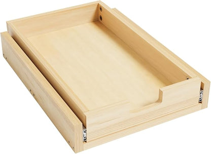 Pull Out Cabinet Organizer, 14''W×21''D Sliding Drawers for Cabinets, Soft Close Slide Out Wooden Pull out Drawers, Base Cabinet Organization for Kitchen, Pantry, Bathroom