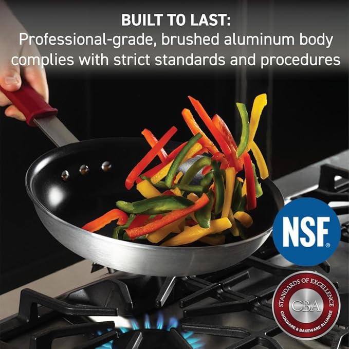T-fal Professional VX3 Brushed Nonstick Fry Pan with Stainless Steel Handle 8.5Inch, Oven Broiler Safe 400F, Cookware, Pots and Pans, Skillet, Restaurant & Business Grade, Certified NSF and CBA, Black