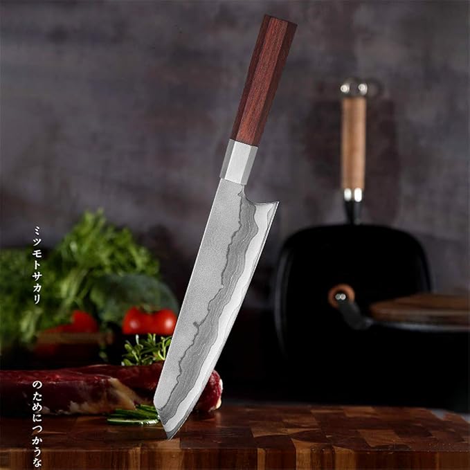 Professional Chef Knife Kitchen Knife Sharp Blade Cleaver Slicer Japanese 440C Steel Kitchen Knives Kitchen Tools Santoku Knife Cooking Cutter Meat Slicing knife Utility Knife Sashimi Knife Sushi