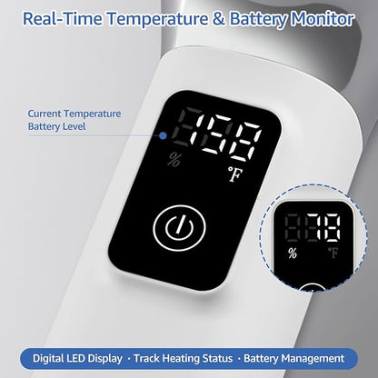 Electric Heated Ice Cream Scoop, Kitchen Gadget with Digital LED Temperature Display for Easy Scooping Rechargeable Scooper Dessert Server 5000mAh USB Powered IP67 Waterproof Kitchen Tool 2 Oz Max158℉