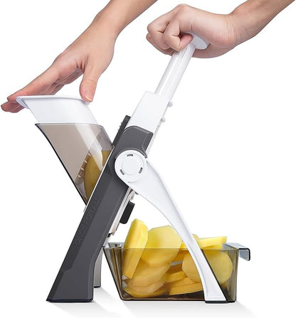 ONCE FOR ALL Safe Mandoline Slicer For Kitchen, Professional Vegetable Slicer For Food Potato Slices, Thickness Adjustable 0.1-8 mm Kitchen Artifact Fast Meal Prep