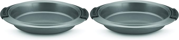 Anolon Advanced Nonstick Baking Pan/Nonstick Cake Pan, Round - 9 Inch, Gray, 1 Count (Pack of 2)