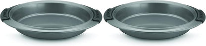 Anolon Advanced Nonstick Baking Pan/Nonstick Cake Pan, Round - 9 Inch, Gray, 1 Count (Pack of 2)