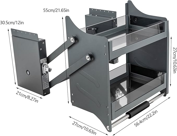 Pull Down Shelf for Kitchen Upper Cabinet,2-Tier Pull Down Cabinet Organizer,Pull-Down Shelf for 24 Inch Kitchen Upper Cabinets,26.4 Lbs Load Capacity (22.2 * 10.63 * 21.65inch)