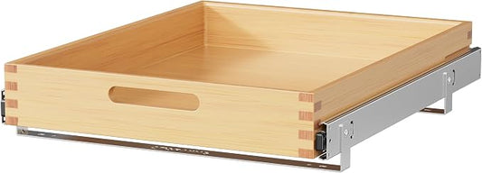 Pull Out Drawers for Cabinets 18"W x 21"D, Slide Out Wood Drawer Shelf, Heavy Duty Caddy Pull Out Cabinet Organizer, Base Cabinet Organization for Kitchen, Pantry