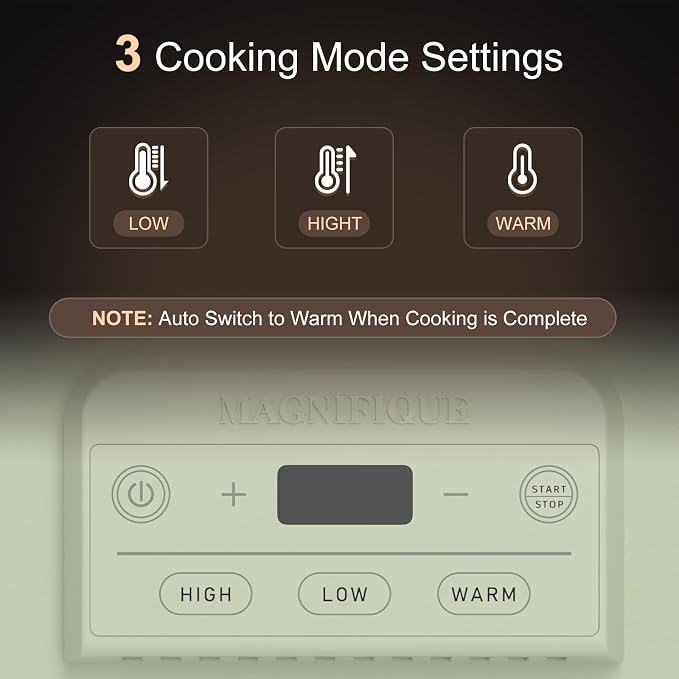 4 Quart Casserole Programmable Slow Cooker with Ceramic Baking Dish - Perfect Kitchen Small Appliance for Family Dinners, Oven Safe and Durable Bakeware for Lasagna, Roasts, Sage