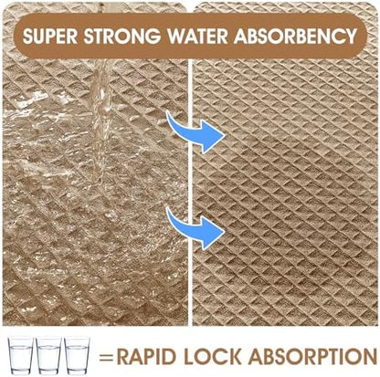ACCUMTEK Memory Foam Bath Mat, Ultra Soft Absorbent Waffle Bathroom Rugs, Super Non-Slip PVC Backing Bath Rug Quick Dry, Machine Washable Rug for Tub, Shower, Home Decor Accessory, 24" x 17", Beige