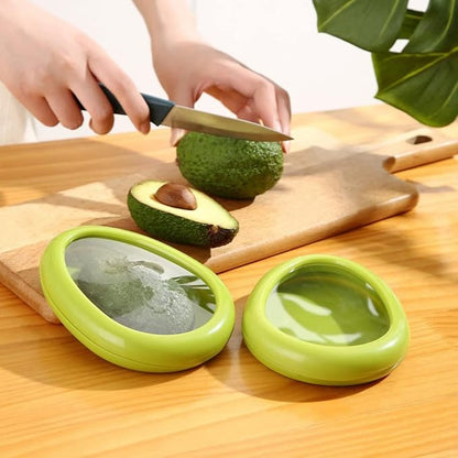 4 PCS Fruit and Vegetable Shaped Savers Storage,Reusable Transparent Thin Film Food Storage Containers Keep Food Fresh Longer, Kitchen Refrigerator Storage Accessories