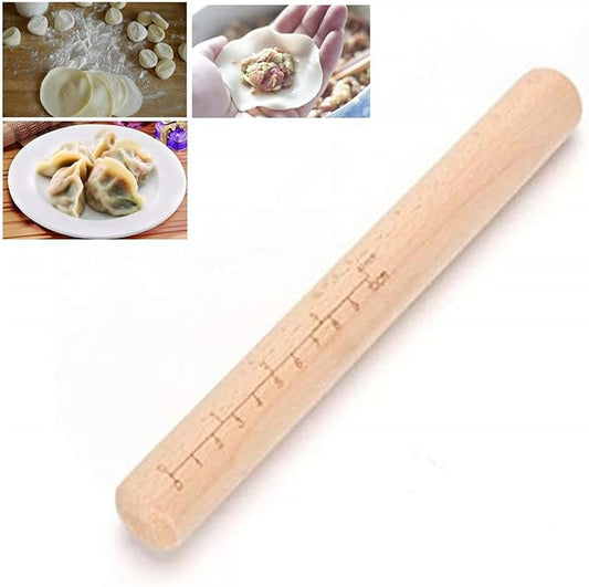 Rolling Pin,Baking Dough Roller for Dumpling, Tortilla,Pizza, Pie, Bread, Pastry.（9inch ）