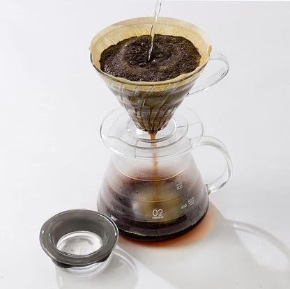 Hario V60 Plastic Coffee Dripper, 02, Clear (Pack of 2)