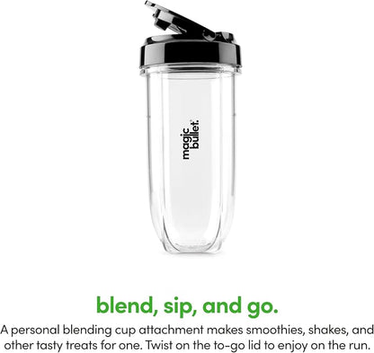 magic bullet Combo Blender, 600W, 48oz Pitcher, 16oz Cup with To-Go Lid, Easy Cleaning, Cross Blade, for Smoothies, Sauces, Shakes, Salsa, Hot Blends, Silver, MBF50200