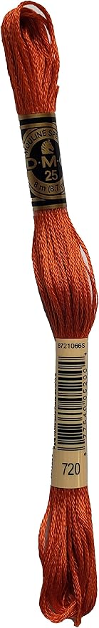 DMC 6-Strand Embroidery Cotton Bundle - Orange Spice Color Family -3 Skeins of Thread - 8.7yd Skeins