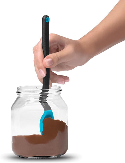 Dreamfarm Mini Supoon Non-Stick Sit-Up Silicone Scraping Cooking Spoon, Jar Scraper Measures 5ml Tsp - 8" Dreamfarm Blue