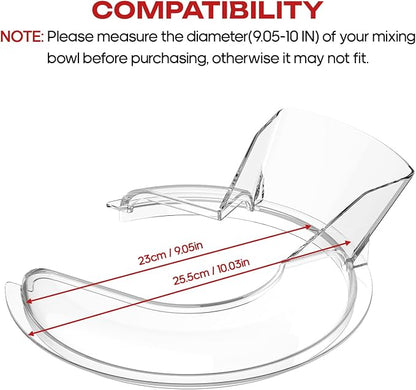 KSMBLPS Pouring Shield for Kitchenaid Mixer, Splash Guard for Kitchenaid 5.5-8 Quart Bowl-Lift Stand Mixer and Stainless Steel Mixer Bowl, For Kitchenaid Attachments