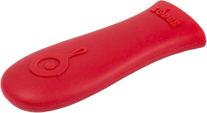Lodge Silicone Hot Handle Holder - Heat-Resistant Cast Iron Skillet Handle Cover for Pans 9 Inches & Larger - Dishwasher-Friendly Silicone Hot Grip Sleeve - Reusable Skillet Accessory - Red