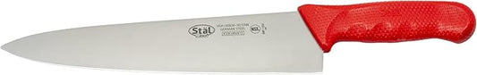 Winco 10" Commercial-Grade Chef's Knife with German Steel Blade, Red