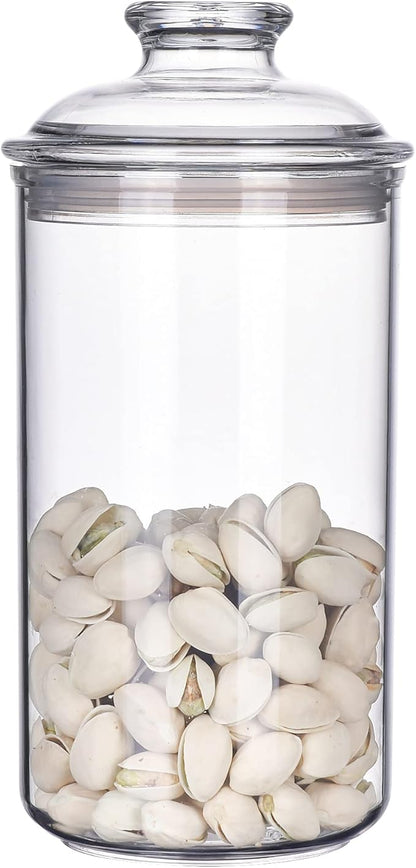 34oz Acrylic Storage Jar, Airtight Lid with Silicone Sealing Ring, Ideal Canister Container for Sugar, Tea, Spices, Herbs, Shells, Bath Salt, Christmas Decorative Apothecary Jars
