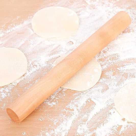 2 Pcs Solid Wood Rolling Pin Hand Dumpling Rolling Pin Wooden Pizza Roll Pin Dough Roller Baking Tool