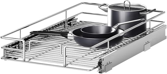 Pull Out Cabinet Organizer 14½" W x 21½" D, Heavy Duty Cabinet Pull Out Shelves, Slide Out Drawers Organization for Kitchen Cabinets Bathroom