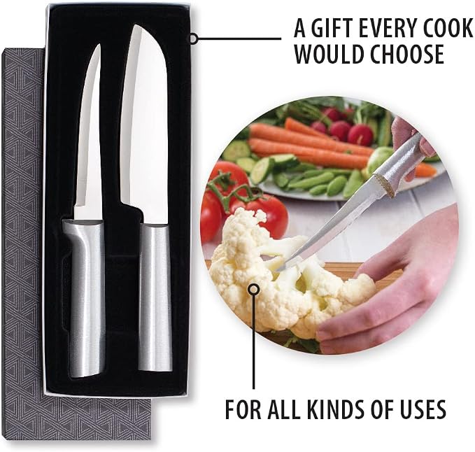 Rada Cutlery Cook’s Select Knife Gift Set (S53), 2-Piece Knife Set, Stainless Steel Blade, Silver Handle
