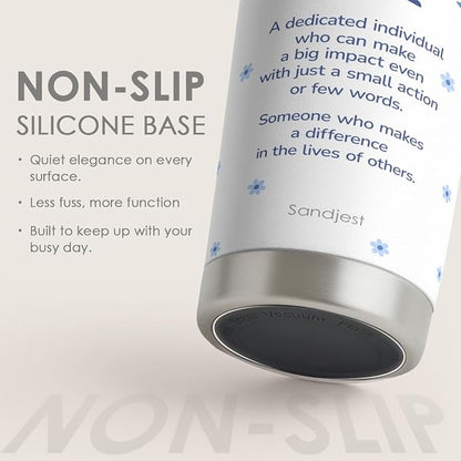 SANDJEST Inspiration Tumbler 20oz, Stainless Steel Travel Cup with Lid, Difference Maker Insulated Coffee Mug, Inspiration Gifts for Women Girls Friends Sisters on Birthday Christmas Valentine