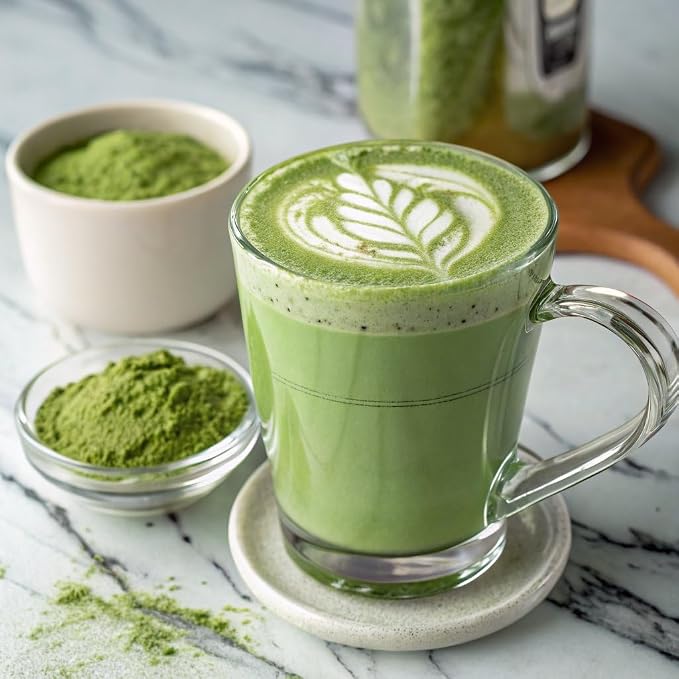 Soeos Organic Matcha Powder, Matcha Green Tea Powder, 2 oz (4 Pack), Total 8 oz, Antioxidant-Rich Matcha Powder for Lattes, Smoothies and Baking, Recyclable Bags
