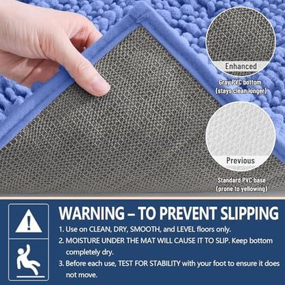 Arotive Bathroom Rugs Mat 24x16, Soft Absorbent Chenille Shaggy Bath Mat