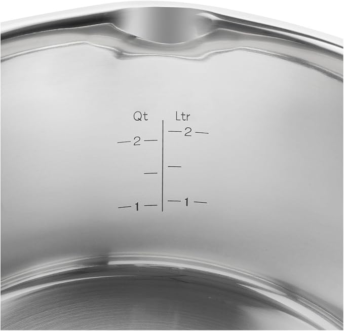 ZWILLING TrueFlow 5-Piece Saucepan Set, with Pouring Function, Suitable for Induction, Uncoated, Stainless Steel, Silver