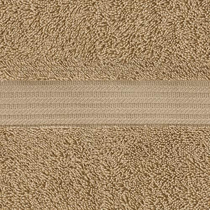 American Veteran Towel, 100% Cotton Turkish Washcloths for Bathroom Essentials 4 Pack, Soft Absorbent Wash Cloths Quick Drying Small Towels Washrags, Beige