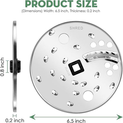 Showingo Food Processor Slice Shred Disc Blade Replacement for Hamilton Beach 70730, 70740, 70670, 70760 - Stainless Steel Disc for Slicing and Shredding